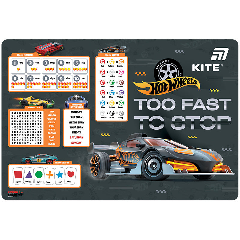 Підкладка настільна Kite Hot Wheels HW26-207-1
