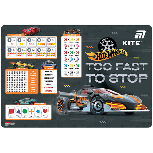 Підкладка настільна Kite Hot Wheels, 10шт,  HW26-207-1