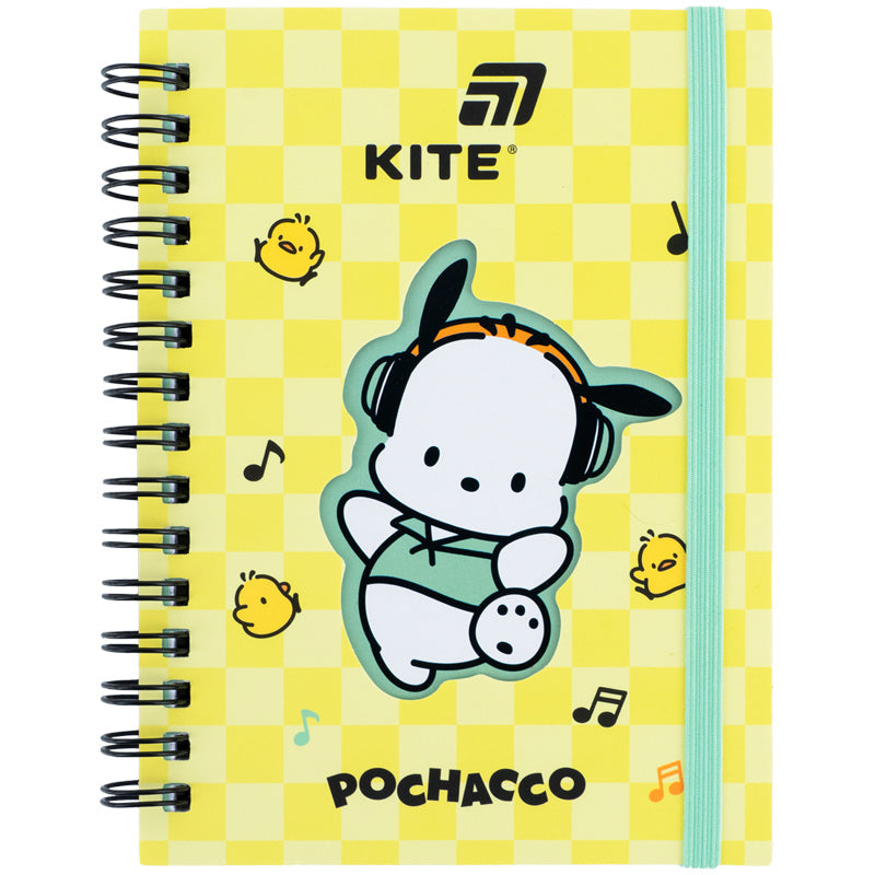 Блокнот на спіралі Kite Pochacco PC26-229, А6, 80 аркушів, клітинка