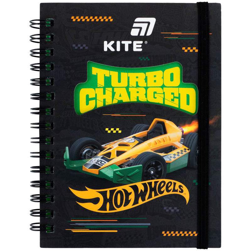 Блокнот на спіралі Kite Hot Wheels HW26-229, А6, 80 аркушів, клітинка