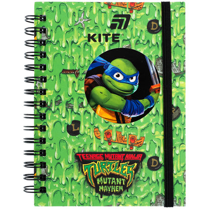 Блокнот на спіралі Kite Ninja Turtles NT26-229, А6, 80 аркушів, клітинка