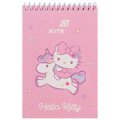 Блокнот на спіралі Kite Hello Kitty HK26-196-1, А6, 48 аркушів, нелінований