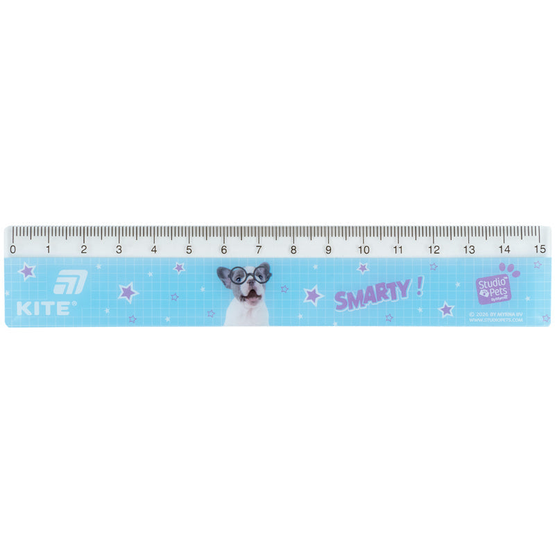 Лінійка пластикова Kite Studio Pets, SP26-090, 15 см