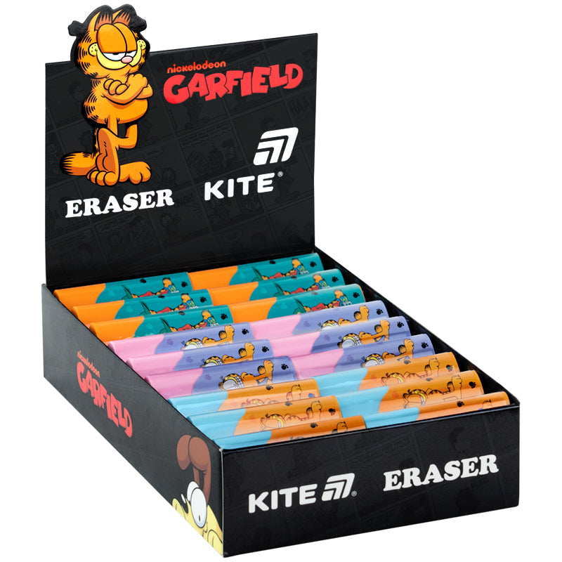 Гумка кольорова Kite  Garfield GF26-1269,  асорті