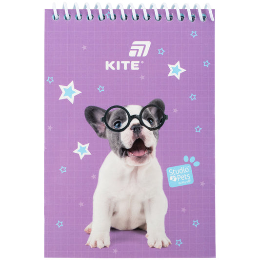 Блокнот на спіралі Kite Studio Pets SP26-196, А6, 48 аркушів, нелінований