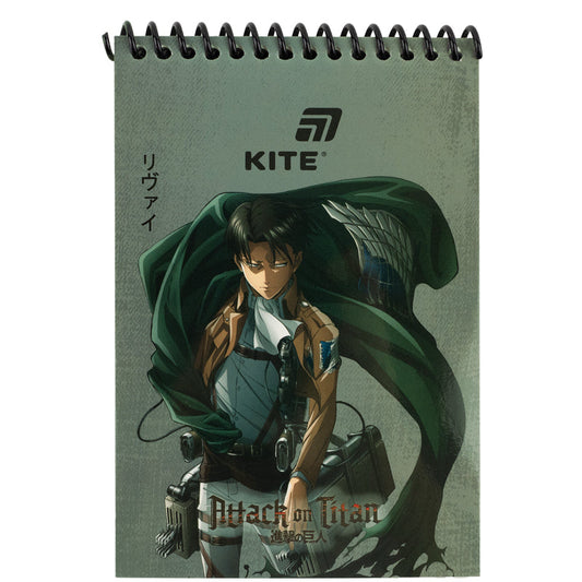 Блокнот на спіралі Kite Attack on Titan AT26-196, А6, 48 аркушів, нелінований