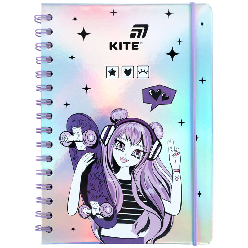 Блокнот на спіралі Kite Anime Dream K26-190, A5, 80 аркушів, клітинка