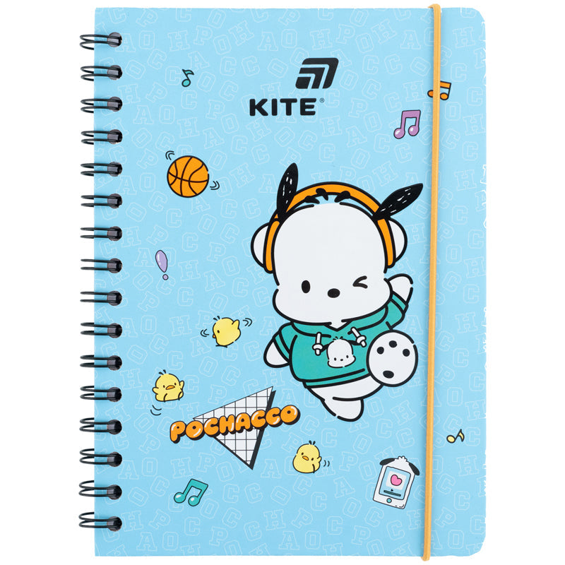 Блокнот на спіралі Kite Pochacco PC26-190, A5, 80 аркушів, клітинка