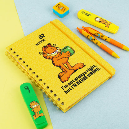 Блокнот на спіралі Kite Garfield GF26-190, A5, 80 аркушів, клітинка