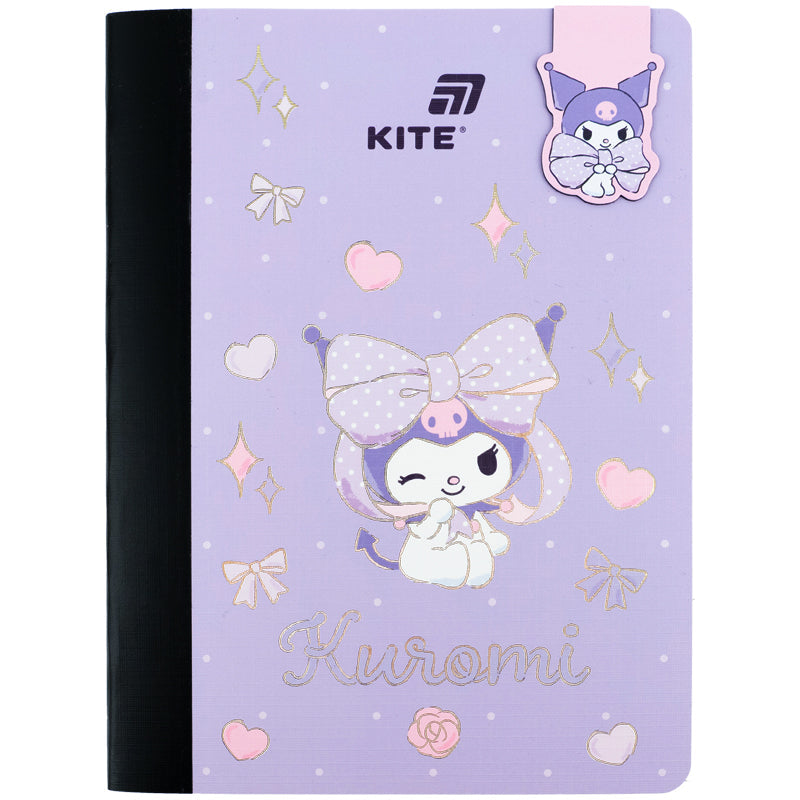 Блокнот з магнітною закладкою Kite Kuromi HK26-192-2, А5, 60 аркушів, клітинка