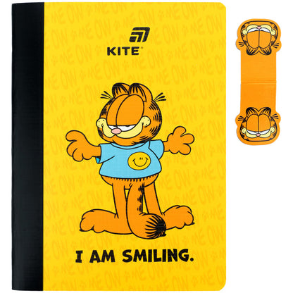 Блокнот з магнітною закладкою Kite Garfield GF26-192, А5, 60 аркушів, клітинка