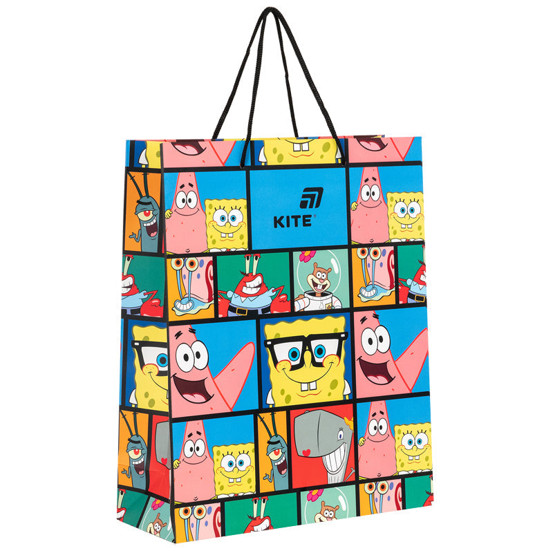 Пакет паперовий подарунковий Kite Sponge Bob SB26-266, 26х32 см