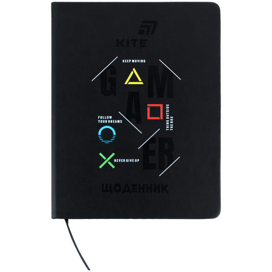 Щоденник шкільний Kite Gamer K26-264-1, тверда обкладинка, PU
