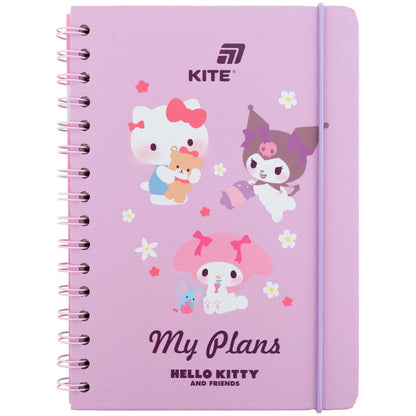 Щоденник на спіралі Kite Hello Kitty HK26-438, тверда обкладинка