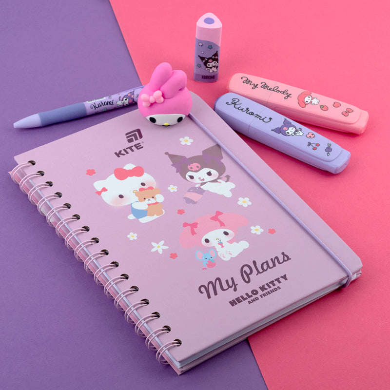 Щоденник на спіралі Kite Hello Kitty HK26-438, тверда обкладинка