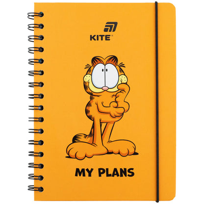 Щоденник на спіралі Kite Garfield GF26-438, тверда обкладинка