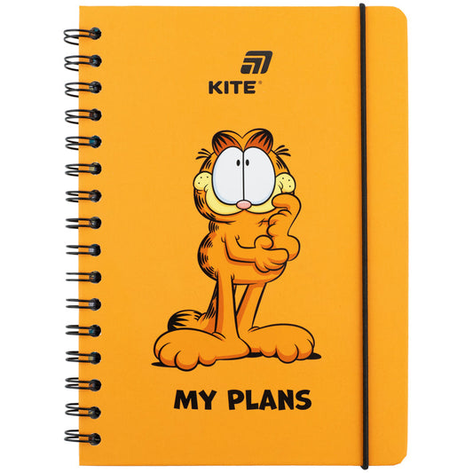 Щоденник на спіралі Kite Garfield GF26-438, тверда обкладинка