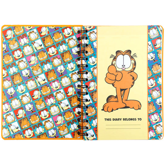 Щоденник на спіралі Kite Garfield GF26-438, тверда обкладинка