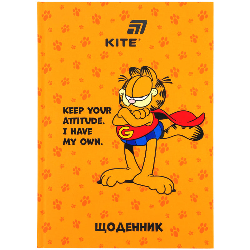Щоденник шкільний Kite Garfield GF26-262, тверда обкладинка