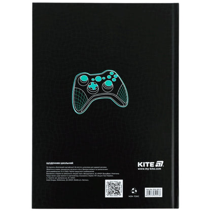 Щоденник шкільний Kite Game on K26-262-5, тверда обкладинка