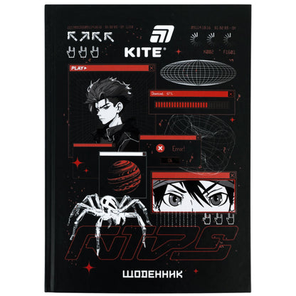 Щоденник шкільний Kite Red Anime K26-262-8, тверда обкладинка