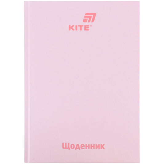 Щоденник шкільний Kite K26-262-14, тверда обкладинка, світло рожевий