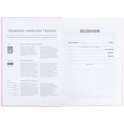 Щоденник шкільний Kite K26-262-14, тверда обкладинка, світло рожевий