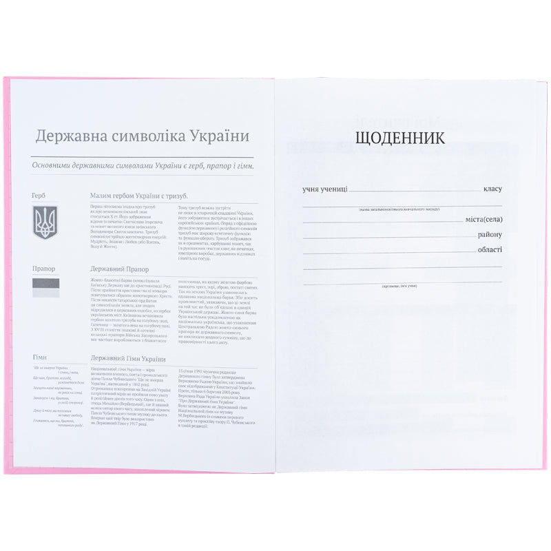 Щоденник шкільний Kite K26-262-15, тверда обкладинка, рожевий