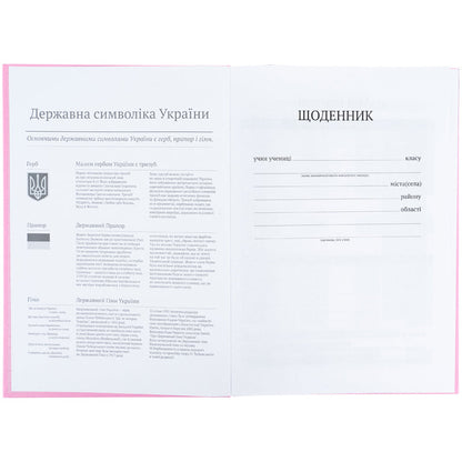 Щоденник шкільний Kite K26-262-15, тверда обкладинка, рожевий