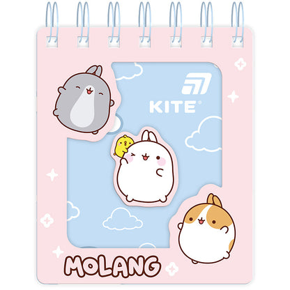 Блокнот на спіралі Kite Molang ML26-276, 80 аркушів, клітинка