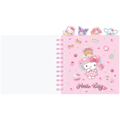 Блокнот з розділювачами на спіралі Hello Kitty HK26-278, 80 аркушів, клітинка, пластикова обкладинка