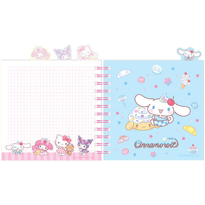 Блокнот з розділювачами на спіралі Hello Kitty HK26-278, 80 аркушів, клітинка, пластикова обкладинка