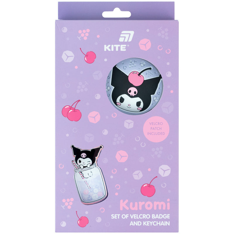 Набір бейдж на липучці та підвіска Kite Kuromi HK26-3010, 2 шт.