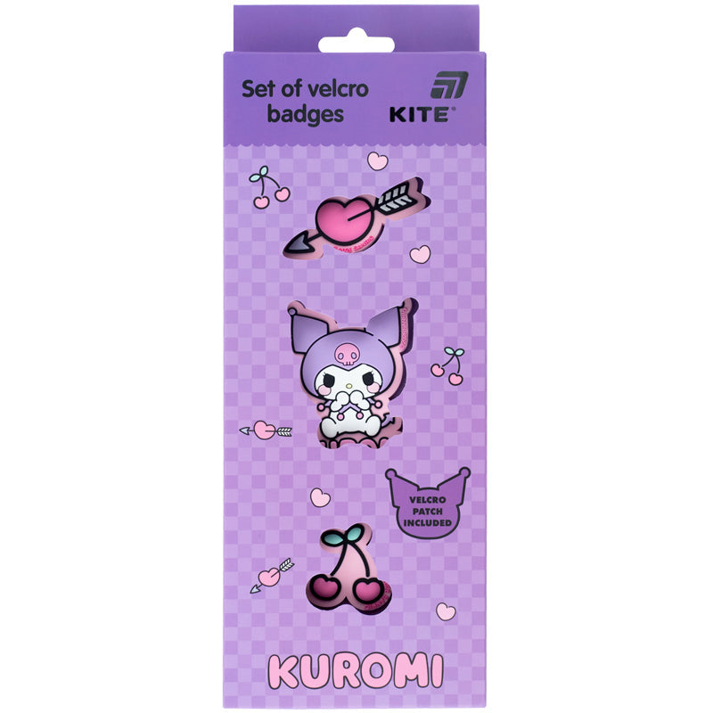 Набір бейджів на липучці Kite Kuromi HK26-3012-1,3 шт.