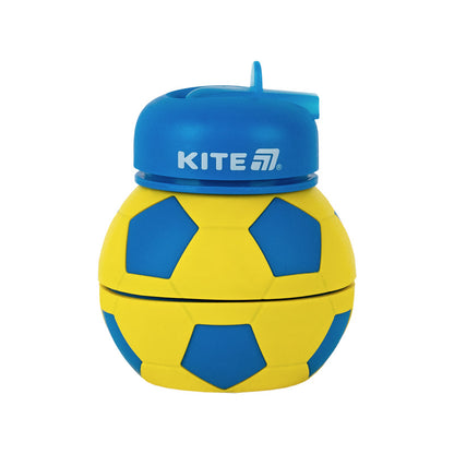 Силіконова пляшка для води Kite K26-1272-2, 550 мл, синьо-жовта