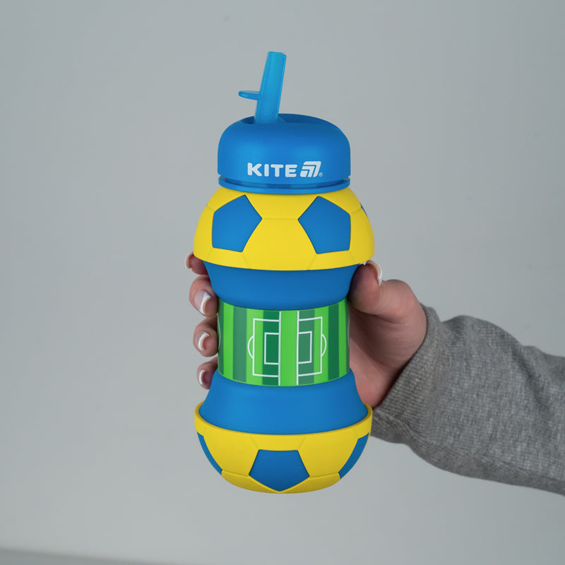 Силіконова пляшка для води Kite K26-1272-2, 550 мл, синьо-жовта