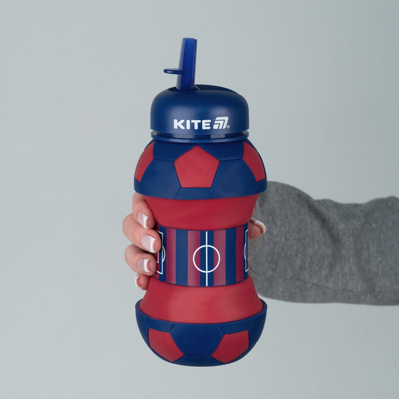Силіконова пляшка для води Kite K26-1272-3, 550 мл, червоно-синя