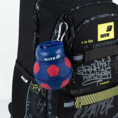 Силіконова пляшка для води Kite K26-1272-3, 550 мл, червоно-синя