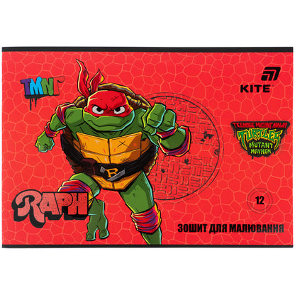 Зошит для малювання Kite Ninja Turtles NT26-241, 12 аркушів
