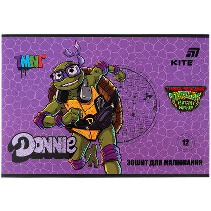 Зошит для малювання Kite Ninja Turtles NT26-241, 12 аркушів