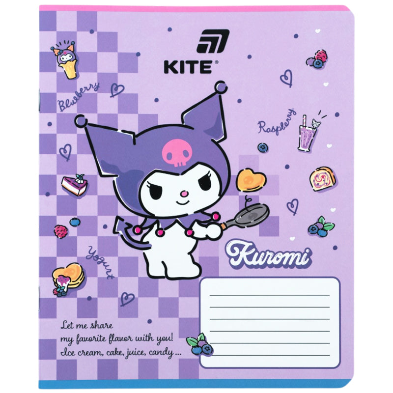 Зошит шкільний Kite Kuromi HK25-232-4, 12 аркушів, клітинка