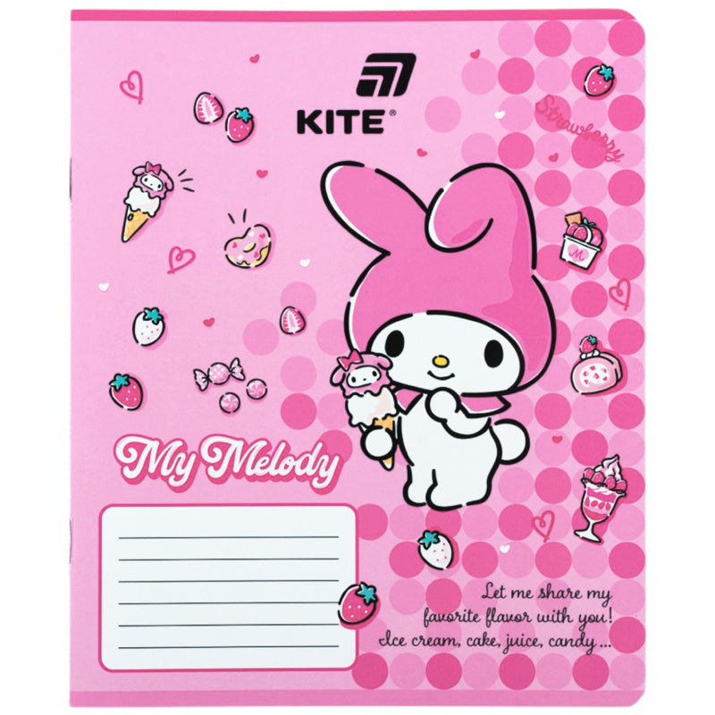 Зошит шкільний Kite Kuromi HK25-232-4, 12 аркушів, клітинка