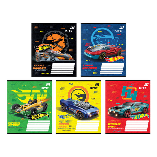 Зошит шкільний Kite Hot Wheels HW26-232, 12 аркушів, клітинка