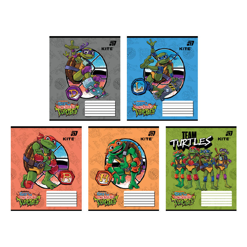 Зошит шкільний Kite Ninjia Turtles NT26-232, 12 аркушів, клітинка