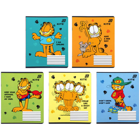 Зошит шкільний Kite Garfield GF26-232-4, 12 аркушів, клітинка