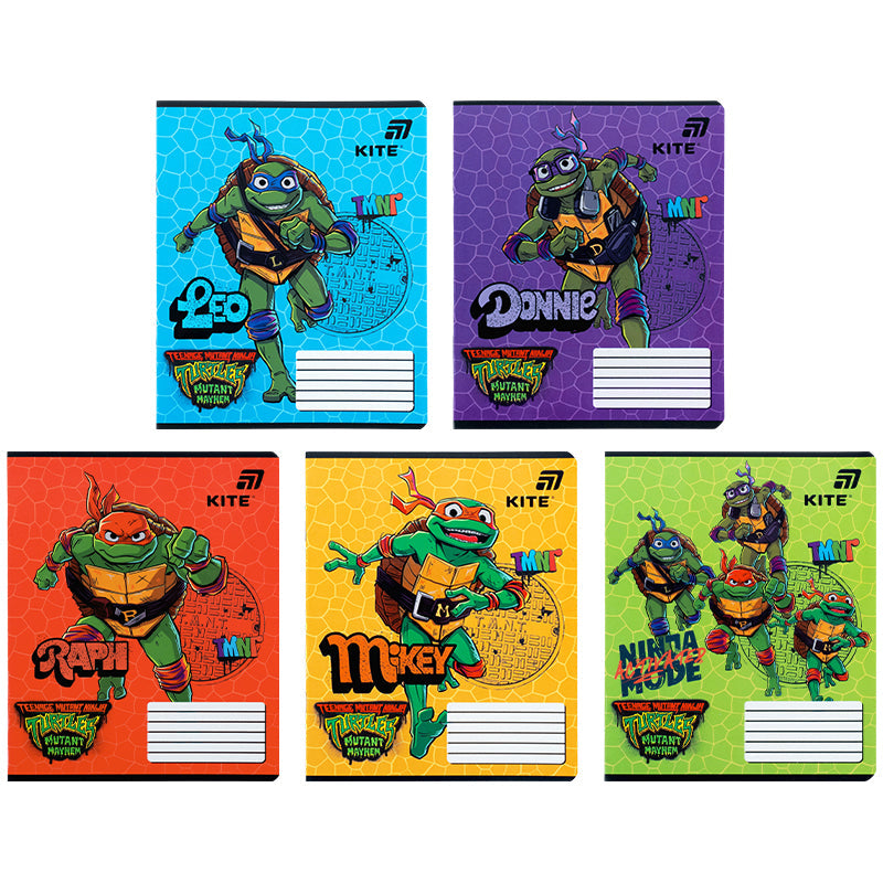 Зошит шкільний Kite Ninjia Turtles NT26-234, 12 аркушів, лінія