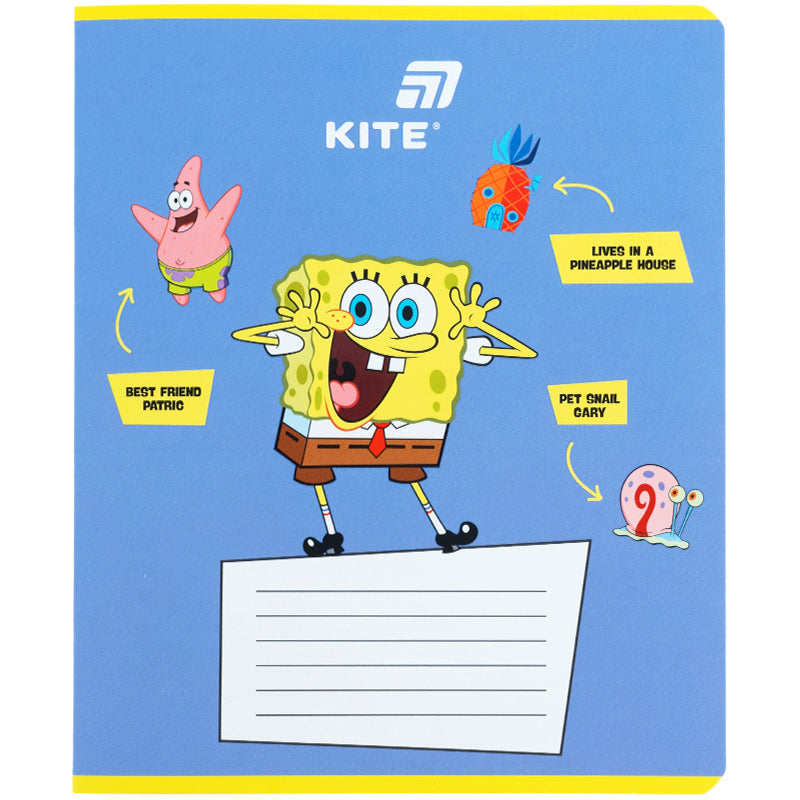 Зошит шкільний Kite Sponge Bob SB26-234, 12 аркушів, лінія