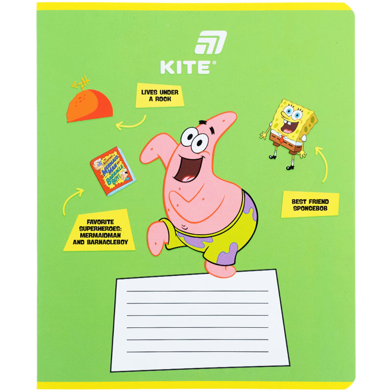 Зошит шкільний Kite Sponge Bob SB26-234, 12 аркушів, лінія
