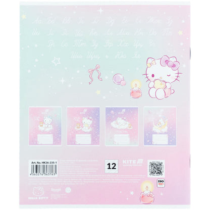 Зошит шкільний Kite Hello Kitty  HK26-235-1, 12 аркушів, коса лінія