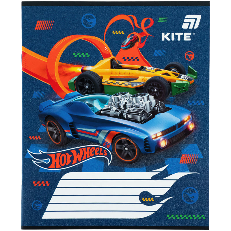Зошит шкільний Kite Hot Wheels HW26-235, 12 аркушів, коса лінія